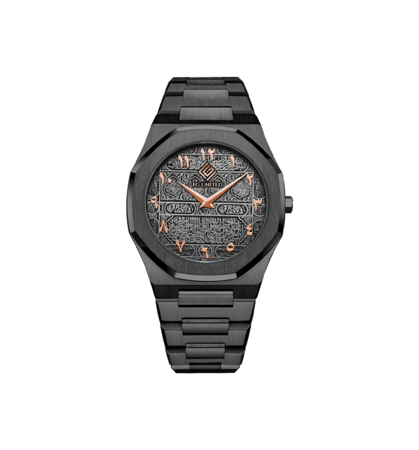 ROYAL TEAK Men’s Arabic calligraphy Dial Stainless Steel Strap Watch with Arabic index-FG7011