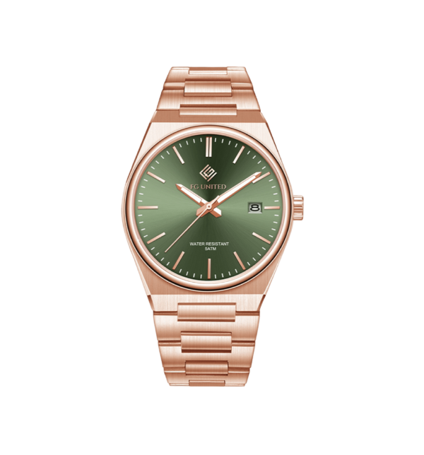 ADNAA Men’s Chronograph Green Dial Stainless Steel Watch-FG5004